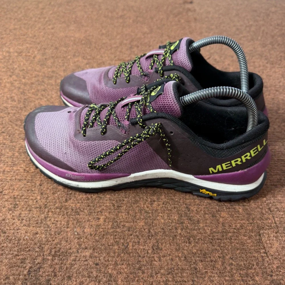 Merrell Antora 2 Womens Trail Running Shoes Purple Black Vibram J066700 Size 9.5